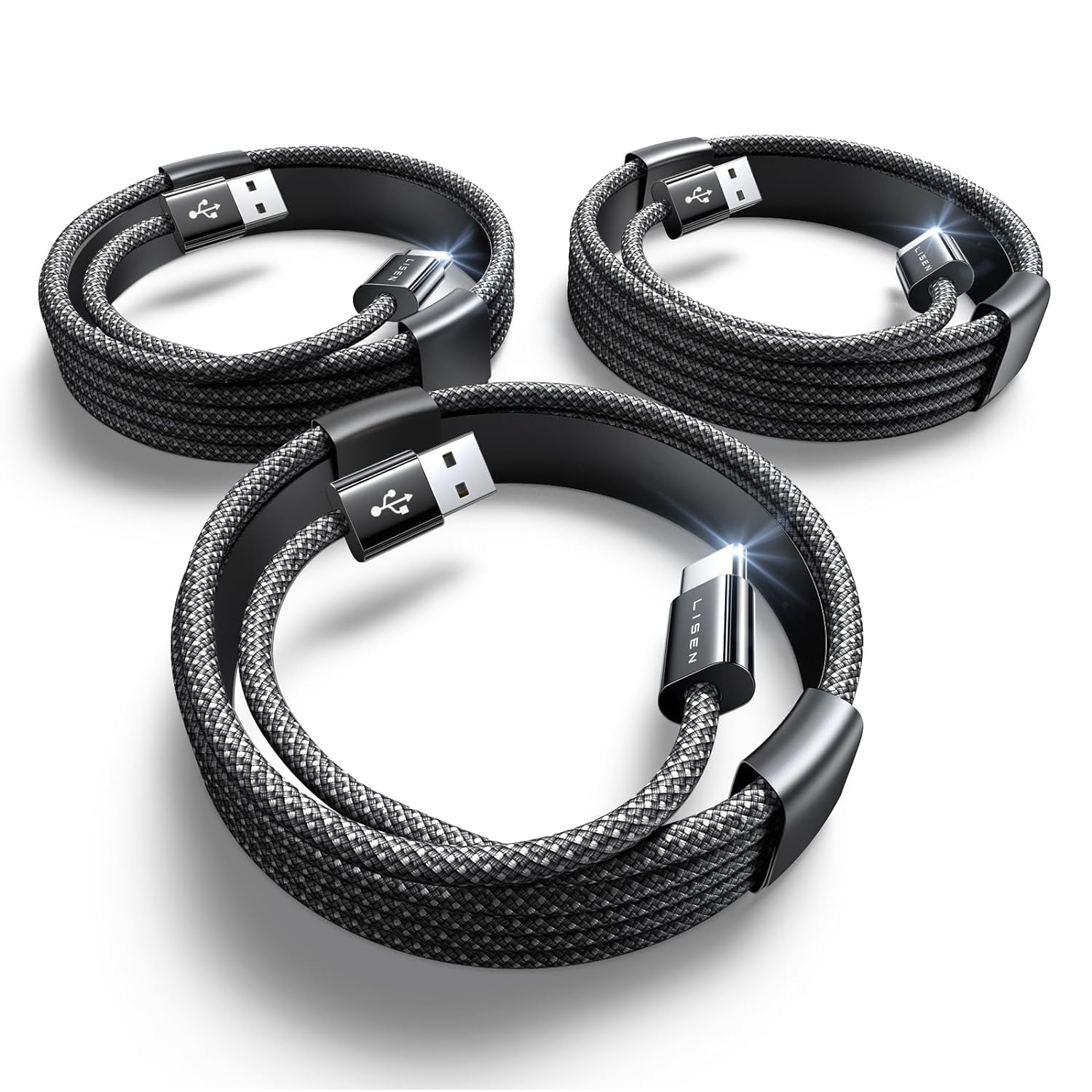 USB C Type Cable [6.6ft, 3 Pack] 3.2A C Cord Charger Fast Charger Cable