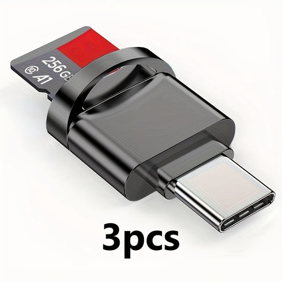 USB-C/USB-A to SD/TF Card Reader, High-Speed Multi-Function Flash Drive Adapter for MacBook/Samsung/Phones/Tablets/Laptops, Plug & Play No External Power