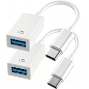 USB-C to USB Adapter 2Pcs,compatible with Phone 15 16 17 MacBook Pro Air 2025 iMac Pad Mini Pro,USB OTG Cable Converter Support Camera,Card Reader,USB Flash Drive, MIDI Keyboard,USB C devices, White