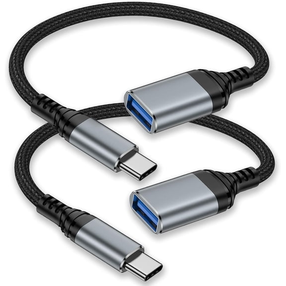 for USB C to USB Adapter - 5Gbps [2 Pack] USC 3.0 OTG Adapter for Android - USBC Male to USB Female Adapter, Type C OTG Cable Converter Support Camera, Card Reader, USB Flash Drive,