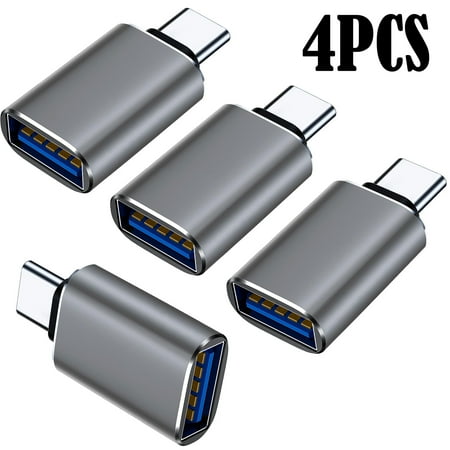 USB C to USB Adapter, USB C Adapter, Type C Male to USB 3.1 Female Adaptor, OTG USB Adapter to USB C Compatible with MacBook Pro, Samsung Galaxy, Type-C Smartphones, Tablets and Laptops (Grey)