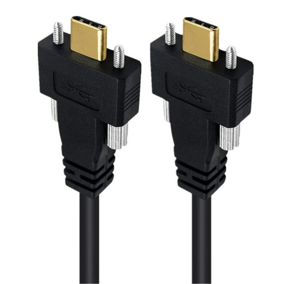 USB C USB C 3.1 Fast Charging Cable 10Gbps Data Transfer Support 4K60hz Video Output Type C Screw Locking Connector Cord