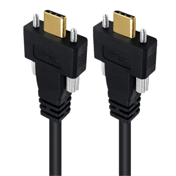 USB C USB C 3.1 Fast Charging Cable 10Gbps Data Transfer Support 4K60hz Video Output Type C Screw Locking Connector Cord