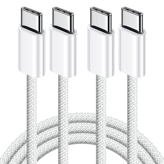 USB C Cable 2Pack 6FT Nylon Braided 60W Fast Charging Cord for iPhone 17/16/15 /15 Pro Max/Samsung S23 Note 20 MacBook Air
