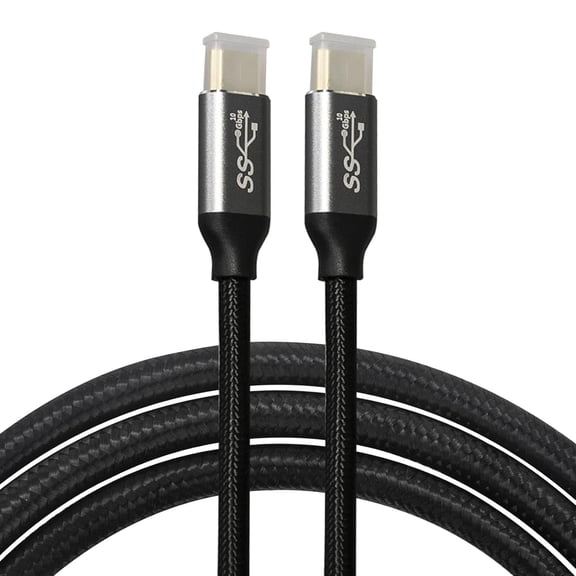 USB C to USB C Cable 3.28FT 100W/5A Charger Cable Type C Plug Cable 3.1 GEN2 Extension Cable Type C Braided Data Lead 10 Gbit/s High Speed Data Transfer Compatible with MacBook iPad Air Galaxy
