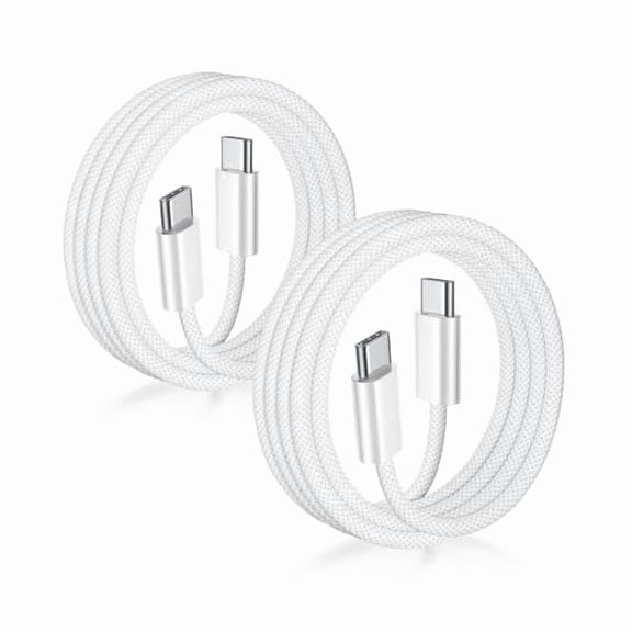 USB C to USB C Cable 3FT Certified 2Pack 60W usbc Woven Fast Charging Type C Charger Cord Compatible with iPhone 15/16 Pro Max Plus Samsung S23 Note 20 iPad Pro Air Mini MacBook Air