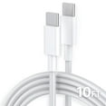thumbnail image 1 of USB C to USB C Cable 60W [10FT], USB-C Type C Fast Charging Cord Charger Compatible with Samsung S23/S22/S21/S20 Ultra, Note 20/10, MacBook Pro/Air, iPad Pro 12.9 11 Air Mini, Pixel and More, 1 of 3