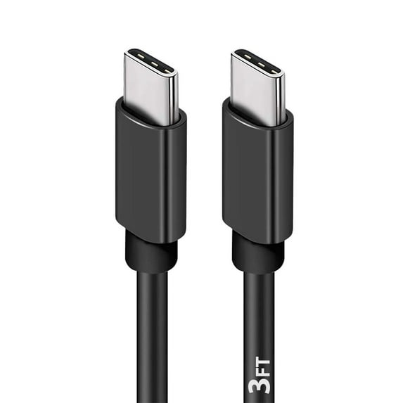 USB C to USB C Cable 60W [3FT], USB-C Type C Fast Charging Cord Charger Compatible with Samsung S23/S22/S21/S20 Ultra, Note 20/10, MacBook Pro/Air, iPad Pro 12.9 11 Air Mini, Pixel, Black