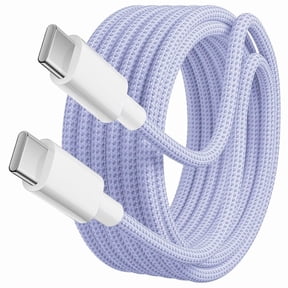 USB C to USB C Cable Nylon Braided 60W 3FT USB Type C Fast Charging Cord Compatible with iPhone 17/17 Pro Max/Air/16/16 Plus/16 Pro Max/15/15 Plus/15 Pro Max, MacBook, iPad Samsung S25/S24/23 -Purple