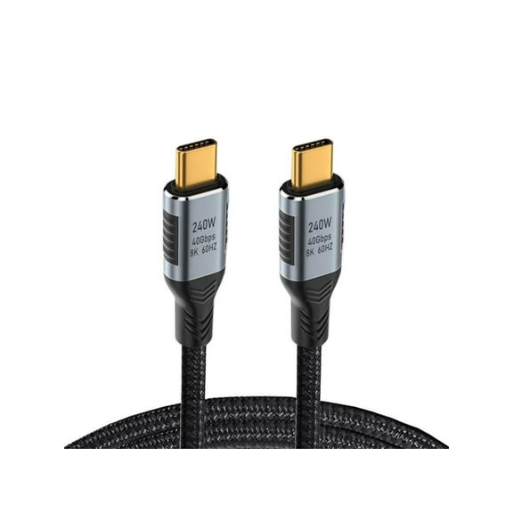 USB C to USB C Charging Cable,USB4.0 240W Type C Fast Charging Cord Nylon Braided for Type C Laptop, Hub, Docking, Supports 8K 60Hz HD Display, 40 Gbps Data Transfer, and More (0.5M/1.65 ft)