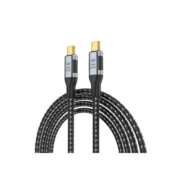 USB C to USB C Charging Cable,USB4.0 240W Type C Fast Charging Cord Nylon Braided for Type C Laptop, Hub, Docking, Supports 8K 60Hz HD Display, 40 Gbps Data Transfer, and More (1M/3.3Ft)