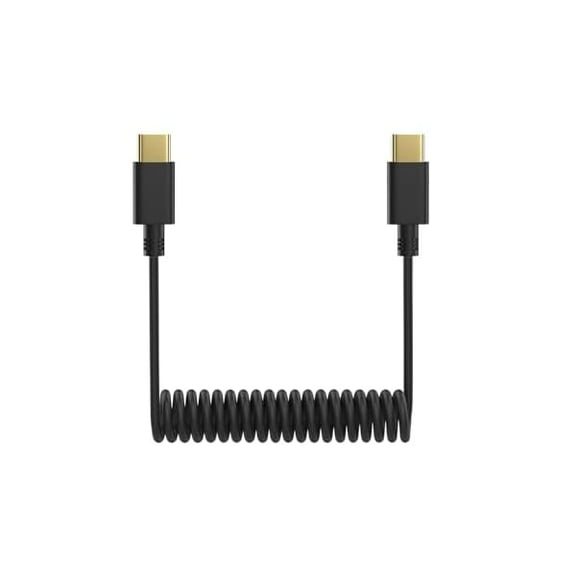 USB C to USB C Microphone Cable for DJI Mic Mini/Mic 2 / Rode Wireless Pro/Wireless Go 2 and Hollyland Lark M2 M1 150 Max Duo, Black Coiled YJJSKEJIo Patch Mic Cord Compatible with iPhone 16 Pro Max