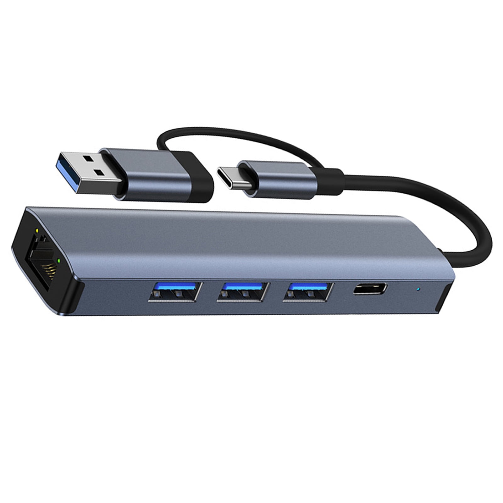 USB C+USB Expander USB3.0 Adapter Type C Splitter 100mbps/1000mbps ...