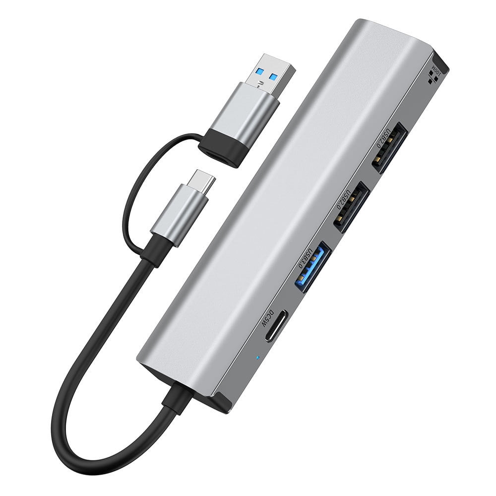 USB C+USB Expander USB3.0 Adapter Type C Splitter 100mbps/1000mbps ...