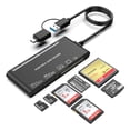 thumbnail image 1 of USB C USB3.0 Multi Card Reader for SD, CF, Micro SD, XD, MS Cards - 7 in 1 Adapter Hub for Windows, Mac, Linux, Android, 1 of 8