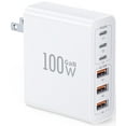 thumbnail image 1 of KENUBI 100W USB-C Wall Charger, 6-Port Fast Charging Block for Phones, Tablets, iPad, iWatch, Type-C Plug, White, 1 of 9