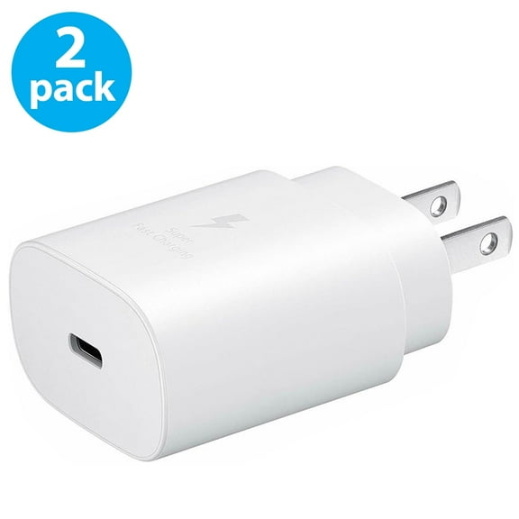 USB C Wall Charger, 2-Pack PD 25W Super Fast Charger Compatible with Samsung Galaxy S24 Ultra/S24/S24+/S23/S23+/S23 Ultra/S22/S22+/S22 Ultra/Note10/20/S20/S20+/S20Ultra,White