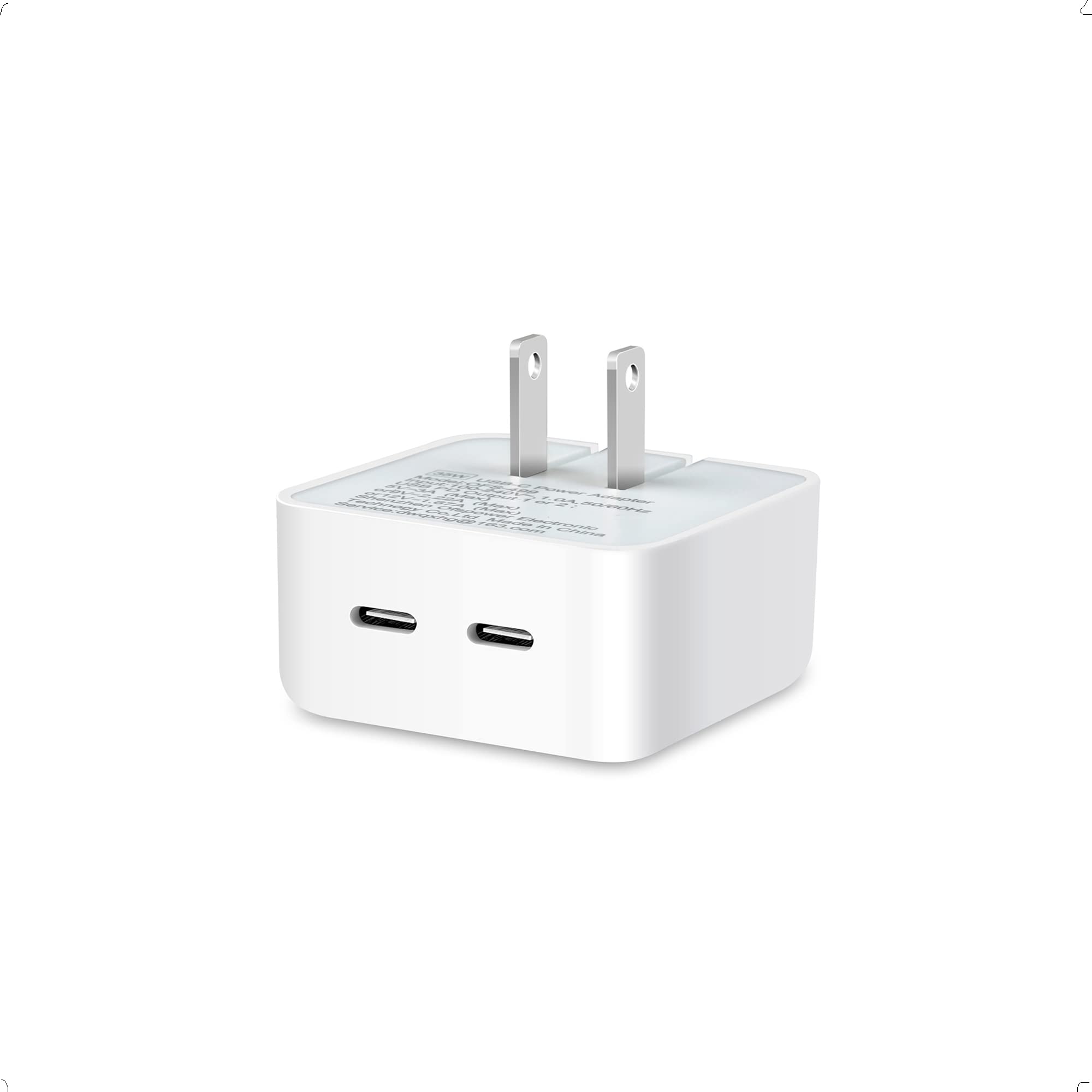 USB C Wall Charger, Fast Charging 35W Dual Port USBC Power Adapter