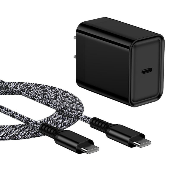 USB C Wall Charger, Hootek 20W Type C Charger Block with 6FT Charging Cable USB C to C Cable Cord Phone Charger Adapter USB C Brick Type C Fast Charging Block for iPhone Samsung, Black