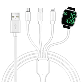 USB C Watch Charger 4 in 1 Portable Type C Charging Cable Compatible with Watch iwatch Series Ultra/SE/8/7/6/5/4/3/2/1 and Compatible with Phone,Galaxy,Pixel,Android (4ft/1.2M)