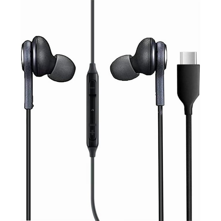 USB-C Wired Earbuds with Microphone, in-Ear Headphones with Volume