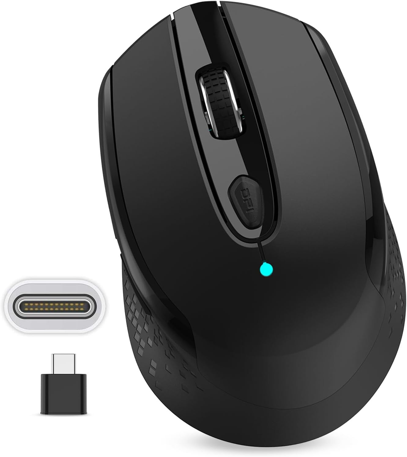 USB C Wireless Mouse, Type C Silent Mouse for MacBook Air/Pro, 2.4G Cordless Computer Mice with 6 Buttons and 3 Adjustable DPI for Mac, Laptop, Desktop, PC