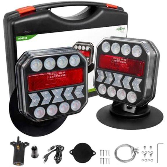 USB-C Wireless Trailer Lights, Adjustable Magnetic Tow Light with Retroreflectors, Rechargeable Towing Light Kit Reverse for Trucks, Boat, RV, Vehicle, Caravan$$Vehicle Parts & Accessories