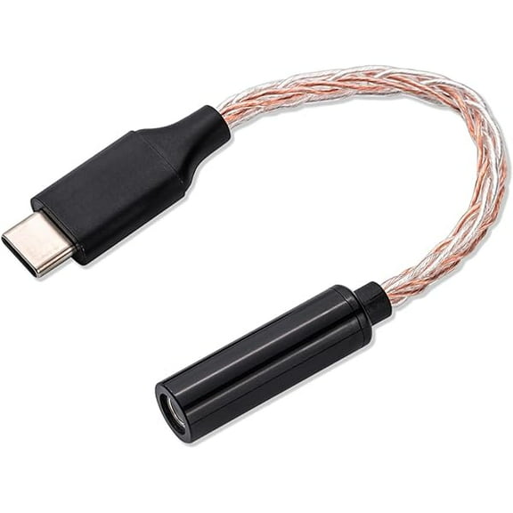 USB C YJJSKEJIo Adapter, Type C to 3.5mm Female Headphone Jack Adapter, 8-strand Aux YJJSKEJIo Dongle Cable Compatible with iPhone 15/16 Pro Max, iPad, MacBook, YJJSKEJI Galaxy, Android, Linux, Pixel