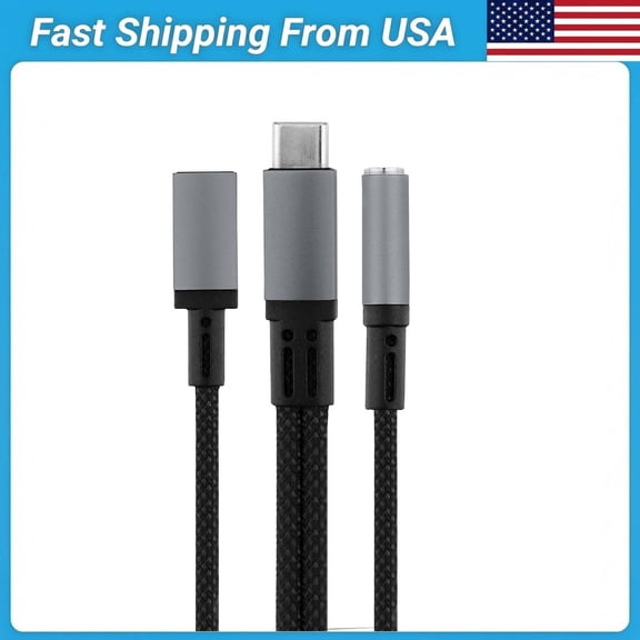 USB-C to 3.5Mm Headphone Charger with PD Compatible with Huawei Mate P60 P50 P40 P30 P20 Pro