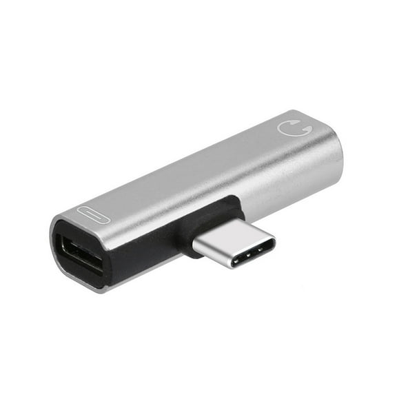 USB C to 3.5mm 2 in 1 Audio Adapter for Charging and Listening Stable Signal Plug and Play