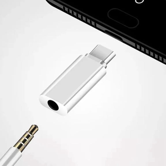 USB C to 3.5mm Analog Audio Adapter for Headphones and AUX Stereo for Xiaomi and Android Phones Black