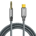 thumbnail image 1 of USB C to 3.5mm Audio Aux Jack Cable Compatible 6ft, USB Type C to 3.5mm Headphone Stereo Cord Car, 1 of 5