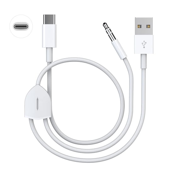 USB C to 3.5mm Audio Aux Jack Cable with Charging Cord Compatible with iPhone 17/16/15 / Samsung Galaxy S20/S20, Type C Port