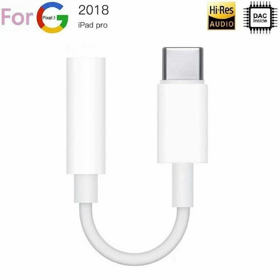 USB-C to 3.5mm Headphone Jack Adapter for Note10 and Note10+ - White