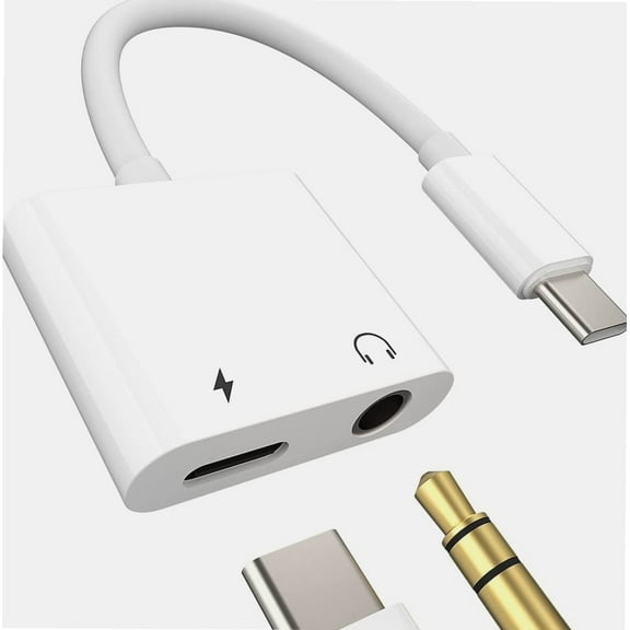 USB C to 3.5mm Headphone and Charger Adapter Type C Android Jack AUX dongle Audio Splitter for Google Pixel,Samsung galaxy S21 S20 S10 S9 Ultra Note,for iPad air4 Pro LG