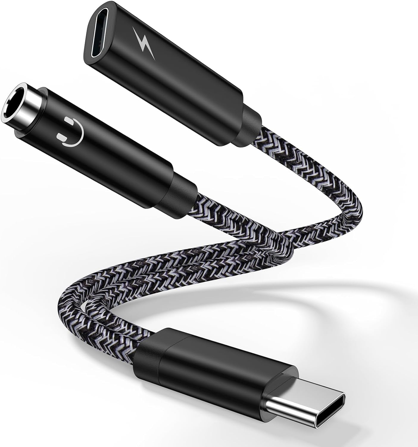 USB C to 3.5mm Samsung Headphone Adapter and Fast Charger Cable, 2 in 1