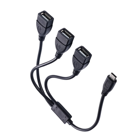 USB C to 3 Port USB2.0 Hubs Splitter for Simultaneous Charging and Data Transfer at 180Mbps Supporting Mobile Devices Laptops