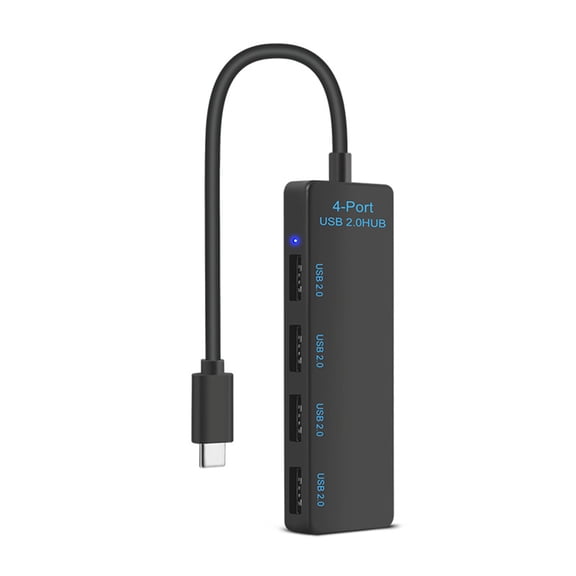USB C to 4 Port USB 2.0 Adapter Splitter for Connecting Keyboard Tablets and More Charging Dock