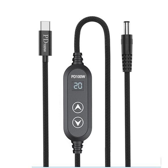 USB C to 5.5mm Cord 100W Highest Efficiency 5V-20V Power Supply Type C And DC5.5 Power Cable 120cm