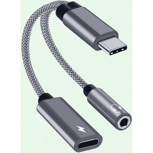 USB C to AUX Microphone Jack with 60W PD Fast Charging for Stereo ...
