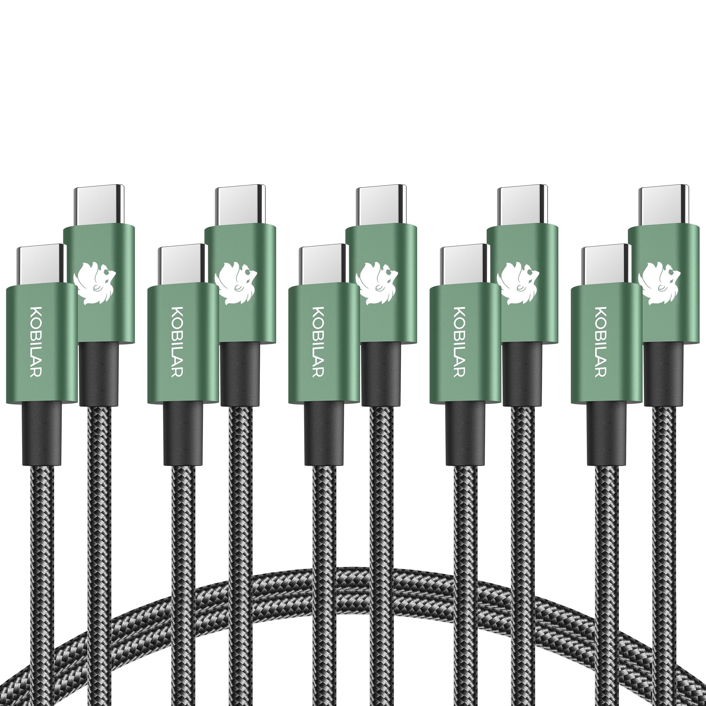 KOBILAR 240W Type C to Type C Fast Charging Cable - for iPhone 16, MacBook Pro, iPad Pro-5pack(1.5ft)