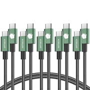 KOBILAR 240W Type C to Type C Fast Charging Cable - for iPhone 16, MacBook Pro, iPad Pro-5pack1.5ft