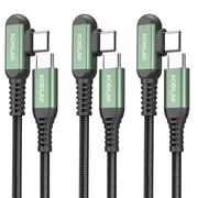 KOBILAR USB C to USB C Cable, Type C Charger Cord Right Angle, Fast Charger USB-C 90 Degree for iPhone 16 Samsung S25