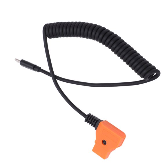USB,C to D,Tap Power Cable: Coil Design, 35,90cm, for V,Mount Batteries Cameras