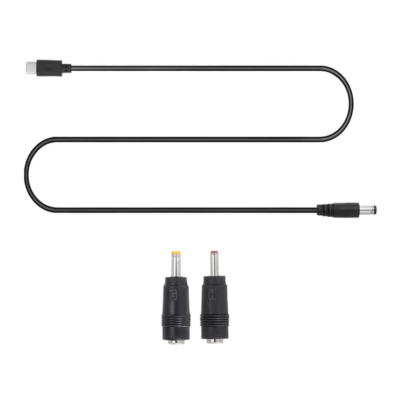 USB C to DC PD Adapter with 2 Connector Tips, 1m/3.3ft 12V PD Trigger Cable Type-C to DC Power Cable Charger Converter for Routers, Laptops, Speaker