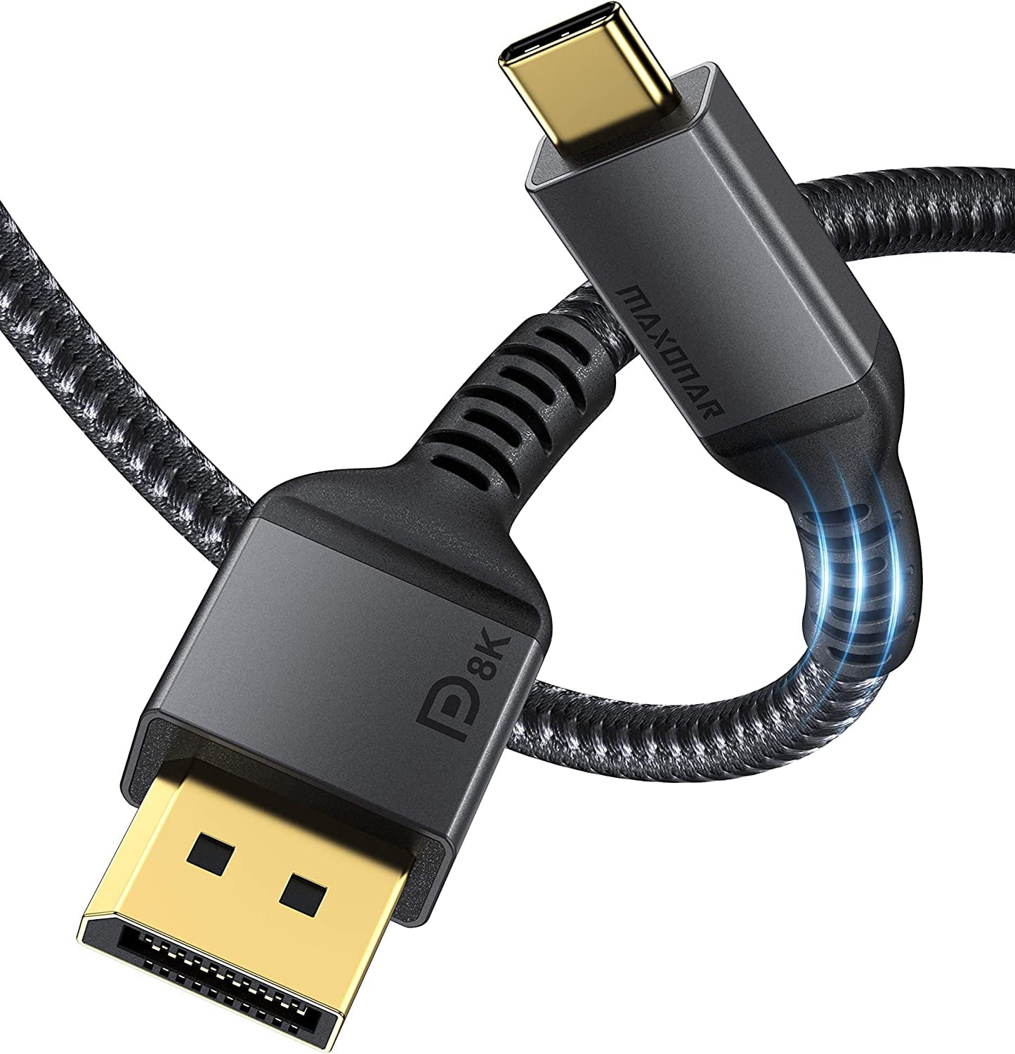 GetUSCart- Stouchi USB C to DisplayPort 1.4 8K Cable 1.8M/6Ft Thunderbolt 3  to DisplayPort 4K@144Hz/120Hz 5K@60Hz 2K@240Hz HBR3 DP1.4 Adapter for 2021  MacBook Pro, M1 Mac Mini, Dell XPS