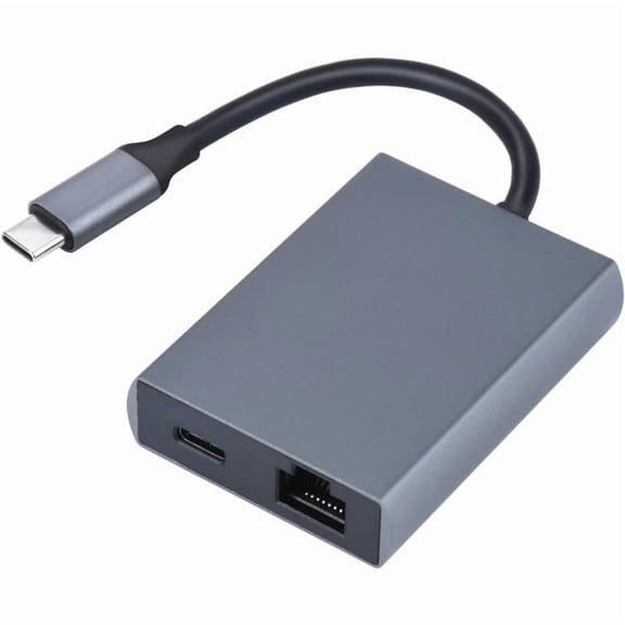 USB C to Ethernet Adapter PD100W with Charging for 15 Pro/Max/Plus, Pro/Air, Pro, Samsung and More - USB Network Adapter