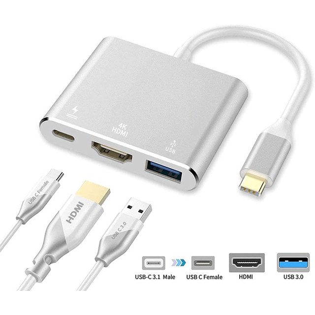 USBC to HDMI Adapter 4K HDMI Output, USB 3.0 Port, Chromebook
