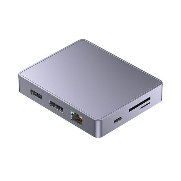 USB C to HDTV DP Adapter 10 Port Expansion Dock With RJ45 Ethernet 3.5mm USB3.0 Data Transfer TF Card Reader 100W