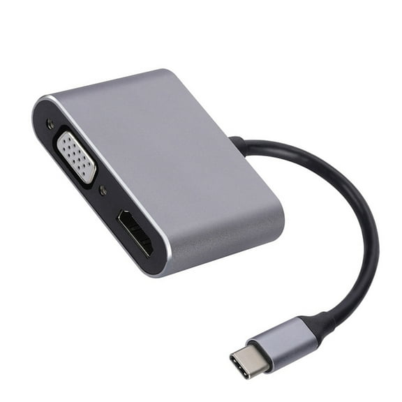 USB C to HDTV VGA Adapter for Monitors 4K@30Hz HDTV to USB C Dock Station USB Type C to HDTV Cable for PC Laptop